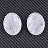 Piedra Pulgar Popular de Cristal Transfronteriza 35*45mm Piedra Cruda de Cristal para Aliviar el Estrés Pieza Ovalada Adorno de Piedra para la Palma