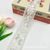 6cm de Ancho Nuevo Estilo Étnico Accesorios para Ropa Encaje Código de Barras Perla Blanca Bordado con Cuentas Decoración de Vestido de Novia