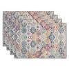 Individual Bohemio Exotismo Individual de Lino Lavable Tela Tótem Mantel Individual Aislamiento Térmico Posavasos Estampado Antideslizante