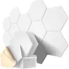 Fornecimento Transfronteiriço de Adesivos de Parede de Placa Acústica Hexagonal de 12 Peças, Absorvente de Som e Redutor de Ruído, Decoração de Parede, Placa Acústica de Fibra de Poliéster