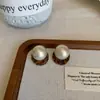Pendientes Geométricos de Leopardo Marrones de Moda Estilo Retro de Hong Kong Otoño e Invierno de Gama Alta Estilo Francés Pendientes Personalizados para Mujer