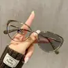 Nuevas Gafas Graduadas que Cambian de Color, Estilo Urbano de Moda, Diseño Cat-Eye Americano, Monturas Europeas y Americanas de Color Degradado con Bloqueo de Luz Azul