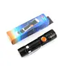 Lanterna LED de liga de alumínio direta da fábrica, lanterna portátil para pesca noturna ao ar livre, lanterna de luz forte, recarregável por USB, lanterna de mão