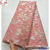 Tecido Brocado Jacquard Antigo Bordado Dupla Face com Fio de Ouro e Prata Renda Brocada Africana