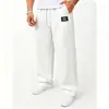 Comercio Exterior Verano Hombres Casual Versátil Color Sólido Pantalones Casuales para el Viaje Diario, Pantalones de Gofre Cómodos