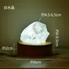 Lámpara de noche de piedra cruda de cristal natural transfronteriza, morado, amarillo, rosa, piedra difusora de aroma de cristal, lámpara de mesa con enchufe USB, luz ambiental al por mayor