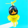 Pato Amarillo Pequeño para Coche Estilo Douyin Celebridad de Internet Redes Sociales Pato Roto Casco Decoración para Motocicleta Bicicleta Adorno para Coche