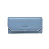 Nova carteira feminina longa clip coin bolsa cor sólida flip 2023 verão cross-border zipper clutch atacado