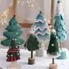 Decoraciones de Árbol de Navidad de Fieltro de Lana Más Vendidas de Amazon, Mini Decoraciones de Árbol de Navidad para Ventanas de Hotel durante la Navidad