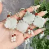 Pingente Buda de Jade Natural Tianshan, Cabaça da Nuvem Auspiciosa de Jade Tianshan de Xinjiang, Bolsa da Fortuna, Ornamento Pingente de Folha e Flor