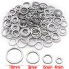 Platino Chapado en Oro de 18 Quilates Plata Gruesa Color Conservante Hueso Aplanado Anillo Cerrado Colgante Accesorios para Joyería DIY