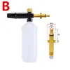 Regadera con pistola pulverizadora de espuma para lavado de autos, cuerpo de espuma, capacidad de 1000 ML, adaptador de aleación de aluminio para varias marcas de máquinas de limpieza