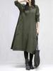 2023 Vestido de sudadera de manga larga con cuello redondo para mujer, de forro polar, informal, liso, holgado, para el sol, bata larga, otoño e invierno