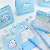 Calendário de Mesa Desenho Urso Branco Fofo, Gadgets de Mesa Estilo Fofo e Calmante, Caderno de Aparência Sofisticada, Calendário Essencial para Estudantes e Escritório