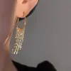 Brincos de Corrente com Pingente Banhados a Ouro Real Moda Exagerada Personalidade Brincos Argola para o Dia a Dia Leve Luxo Brincos de Alta Qualidade Atacado para Mulheres
