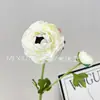Flores Artificiales Estilo Ins Loto de 2 Cabezas Pintura al Óleo Peonía Borde Quemado Francés Flores de Seda Flores Artificiales Flores Falsas para Entrada y Comedor