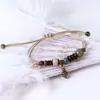Pulseira de Cerâmica Tecida Estilo Étnico, Pulseira Personalizada de Pinha, Pulseira Literária para Estudantes, Pequenos Acessórios, Artesanal Transfronteiriço