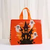 Bolsa Impermeable para Regalo de Fiesta, Bolsa para Dulces, Bolsa Tote Impresa de Tela No Tejida, Bolsa Impresa de Halloween para Empaque para Llevar