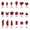 Angola rojo mini tamaño pequeño forma plana diamante Ancora rojo Año Nuevo Navidad k9 diamante de uña joyería al por mayor