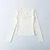 Ropa de Mujer al por Mayor Transfronteriza Estilo Europeo y Americano 2026 Otoño e Invierno Nueva Camiseta de Manga Larga con Ajuste Ceñido Capa Base de Punto