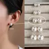 Nuevos Pendientes de Perla Estilo Hepburn, Lujo Ligero, Gama Alta, Elegantes, Adecuados para el Trabajo Diario, Pendientes Simples y Versátiles al por Mayor