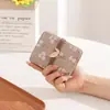 Billetera Corta Nueva de Otoño e Invierno para Mujer Zhengnan Estilo Coreano Pu Estampado Hebilla de Cremallera Plegable Billetera para Monedas de Estudiante