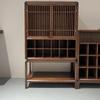 Novo Estilo Chinês Ébano Madeira Boga Prateleira Sala de Estar Gabinete de Múltiplos Tesouros Zen Armazenamento de Chá Gabinete Lateral Sala de Chá Rack de Exibição de Armazenamento