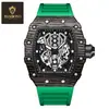 Reloj de Cuarzo de Moda Binbond con Forma de Barril, Reloj Deportivo Hueco para Hombre, Transmisión en Vivo Transfronteriza, Dropshipping