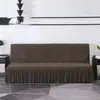 Funda de sofá Jacquard elástica de cobertura total sin reposabrazos, funda para sofá cama plegable, funda de sofá a prueba de polvo estilo falda para todas las estaciones