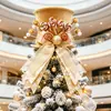 Decorações de Natal Chapéu de Presente de Natal Topo de Árvore de Natal Chapéu de Laço Doce Adereços para Cenário de Atmosfera