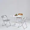 Mesa Redonda Blanca para Uso Doméstico, Mesa de Comedor Sencilla, Mesa y Sillas para Cafetería, Mesa para Reuniones y Recepciones, Mesa Redonda Pequeña de Comedor Tulipán Comercial