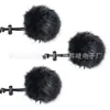 Pistola de aire de micrófono peludo para exteriores (gato) adecuado para micrófono de solapa micrófono ajustable funda de lana para micrófono