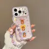 Tres Fundas de Cabeza de Oso Adecuadas para iPhone 17 Pro Max, Elegantes 16/15 Pro de Mano 15 Apple 17 Fundas para Teléfono