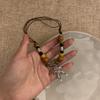 Drunk sonho amor cerâmica frisado colar feminino novo chinês retro trançado corda suéter cadeia estilo étnico clavícula cadeia atacado