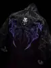 Moletom Americano Breathedivinity com Zíper e Forro de Fleece Outono/Inverno Estilo Escuro Estampa de Caveira Marca Tendência