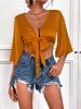 Comércio exterior transfronteiriço roupas femininas europeias e americanas Amazon Hot Selling V-neck Strap Open Chest Sexy Short Shirt
