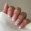 Usando arte de uñas al por mayor Día de San Valentín pieza de uña larga blanca pieza de uña de amor terminada desmontable alta