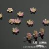 Cuentas de Vidrio de Flor de Cerezo de Cinco Pétalos Tridimensionales de 10 mm con un Agujero para Accesorios de Joyería DIY, Pasadores, Adornos para el Cabello, Materiales para Cuentas y Pulseras