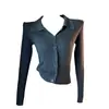Chaqueta cárdigan con cuello de color avena de Dragon Girl, suéter de capa interior para mujer, top de punto de nuevo estilo para otoño e invierno