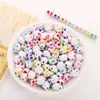 Cuentas del Alfabeto Inglés Hechas a Mano Sueltas Pulsera Collar Cadena de Teléfono Móvil Colgante Pulsera Accesorios de Joyería DIY