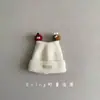 Adorable Conjunto de Gorro y Bufanda de Punto para Niños Bola de Carbón Cálido de Invierno, Gorro Cortavientos para Niños y Niñas