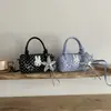 Comércio Exterior Transfronteiriço Estilo Coreano Artístico Fofo Bolinhas Estrela Coelho Doce Bolsa de Mão Bolsa de Ombro Transversal para Mulheres