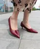 Zapatos sencillos de piel para rodilla, primavera y otoño, para mujer, puntera fina, boca poco profunda, de una sola capa, zapatos de tacón medio fino, tallas grandes 40-50, zapatos de comercio exterior