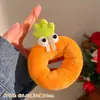 Pingente criativo de rosquinha de frutas e vegetais, chaveiro de boneca fofa de olhos grandes, decoração de bolsa, pequeno brinde promocional