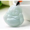 Pingente Pixiu de Jade Natural Grau A, Pingente de Dragão Buda Guanyin Cor Feijão Birmanês, Estilo Pingente de Jade, Peça Única Atacado Jade Ware
