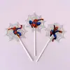 Cartão de decoração de bolo teia de aranha plug-in Decoração de bolo Homem-Aranha mesa de sobremesas bandeira 3G teia de aranha plug-in