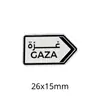 Insígnia de Emblema de Placa de Rua do Oriente Médio Camelo Aviso Padrão de Seta Azul Metal Adesivo para Celular Fábrica de Presentes de Cultura de Tráfego