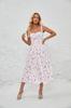 Vestido de Sol Estampado de Verano con Temperamento Europeo y Americano Transfronterizo, sin Mangas, Francés, con Tirantes y Abertura Lateral para Mujer