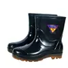 Botas de lluvia gruesas, duraderas y cálidas para hombres y mujeres, con suela reforzada, altura hasta la pantorrilla, forro de polar y suelas antideslizantes, adecuadas para la pesca y como botas de agua bajas de caña corta.
