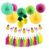 Venta caliente en el extranjero Traje de Amazon Guirnalda de piña Flamenco Bola de panal de piña Traje de decoración de escena de cumpleaños